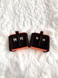 Hermes Pop H Earrings 奶茶/銀 大size