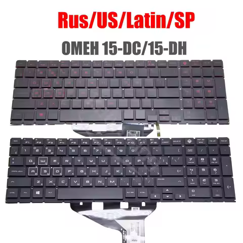 US RU LA SP Keyboard for HP OMEN 15-DC 15-DH 15-dc1001ur NSK-XP1LN TPN-C144 Q211 C143 Backlit Laptop