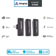 Amgras Soundmeta II Ultra Lavalier Wireless Microphone Noise Cancelling Ultra-Light Live Broadcast/V