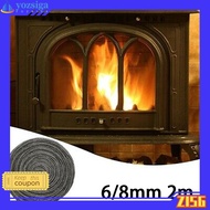 <ZISG> Black Stove/Fire Rope  Wood Burning Stove 6/8mm 2m Length Log Burner Door Seal