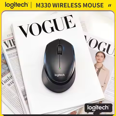 Logitech M330 Wireless Silent Mouse 2.4G Cordless High Precision Tracking Comfortable Grip for Mac W