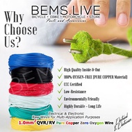 BEMS 1.0mm Squared 100% Oxygen-Free Pure Copper Wire Stranded Heavy Duty QVR/RV Multi-Application