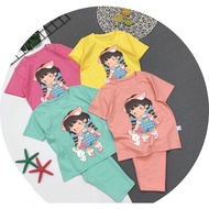 Baby girl outfit - baby girl printed shorts -QL2 4-way stretch fabric for babies from 8kg to 25kg - 