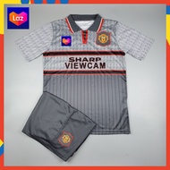 ❤️❤️Manchester United MU Blue Y 1994-1996 | ชุดบอลแมนยู ย้อนยุคปี 1995 (เสื้อ+กางเกง)❤️❤️