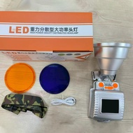 ไฟฉายเครื่องบิน ไฟฉาย M19 ไฟฉายคาดหัวLED ไฟเครื่องบิน m77 ไฟฉายไฟหน้า LED สีเหลือง สีขาว สีฟ้า3สีสาม