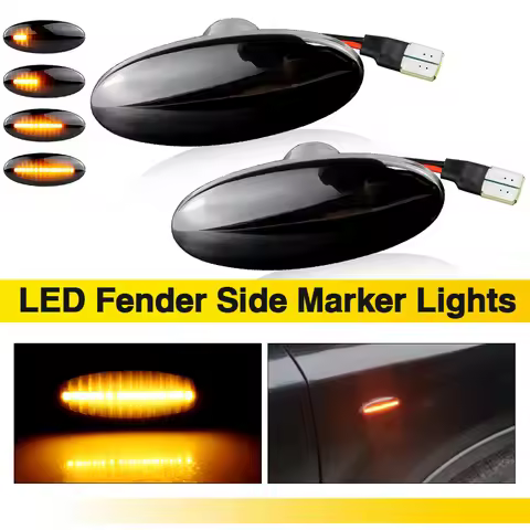 2PCS Dynamic Side Marker Lights LED Turn Signal Light For Nissan Qashqai J10 X-trail T31 Cube Juke L