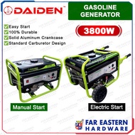 DAIDEN Gasoline Generator Genset 3800W Manual | Electric Start