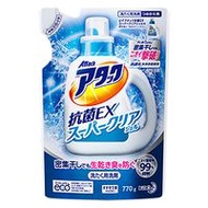 花王 Attack 抗菌EX 超淨透明洗衣凝露 補充包 770g