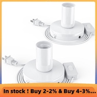 2pcs Polished Metal Desktop/Hanging Light Bulb Socket E26/E27 Lamp Base,Screw Light Bulb Extension S