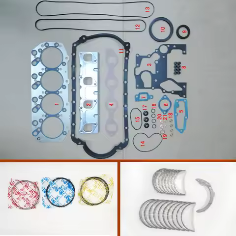 4JB1 4JB1T Engine Full Gasket Set kit crankshaft connecting rod bearing piston ring for ISUZU PickUp