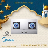 Midea MGH-8216SS 5.8kW Stainless Steel Safety Device Built-in Cooker Hob / Gas Stove MGH-8216SS