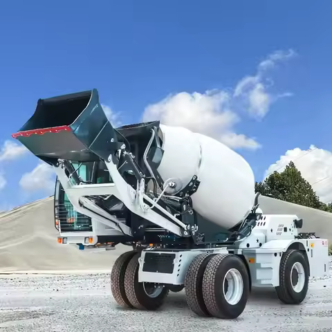 Self Loading Concrete Mixer Truck with Engine High Efficiency 0.5m3-6.5m3 Capacities for Sale