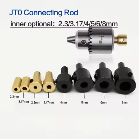 Micro 0.3-4mm Jt0 Drill Chucks Taper Mounted JTO Connecting rod 2.3mm/3.17mm/4mm/5mm/6mm/8mm shaft c