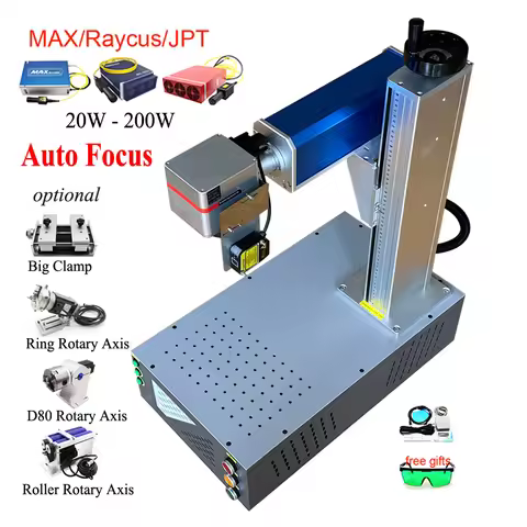Autofocus JPT MOPA 200W 100W Fiber Laser Engraver EZCAD2 Engraving Marking Machine Raycus 20W 30w 50