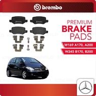 BREMBO Rear Pads (L+R) - Mercedes W169 A170,A200, Mercedes W245 B170, Mercedes W245 B200