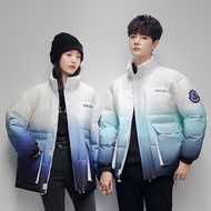 High-end Quality Street Wear Down Jacket Men Winter White Duck Down Jacket Men Gradient Short Couple Warm Top Down Jacket Women