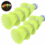 8Pcs LED Badminton Shuttlecock Nylon Night Lighting Birdies Shuttlecocks