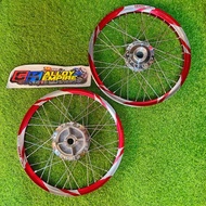 SET RIM ALLOY THUNDER MERAH SIAP PASANG JEJARI MCM DALAM GMBAR PNP MOTOR WAVE125 R/S 🇹🇭