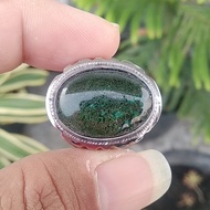 Cincin Monel Batu Akik Natural Chrysocolla Chalcedony / Bacan Palamea