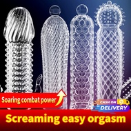 reusable condom with spike silicone Crystal Dotted Condoms for Men washable Penis Extension Delay Crystal Climax extender condoms with spikes bolitas asian fit penis sleeve spike bulitas dotted full spike spiral condom Discreet package