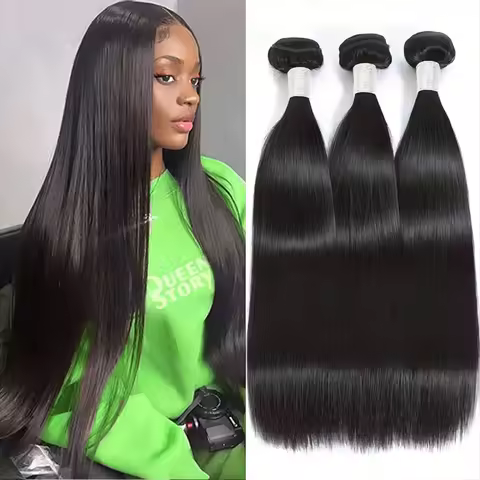 16A Brazilian Bone Straight Hair Bundles Wholesale Natural Tissage Virgin Human Hair Extensions For 