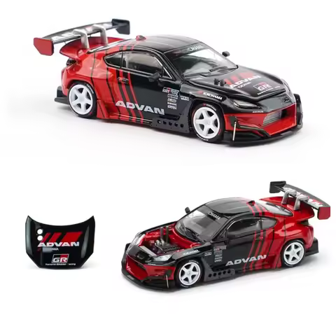 Pop Race PR64-228 Pandem GR 86 Advan 1/64 JDM Diecast Model Car