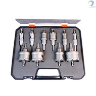 10 Piece Carbide Hole Saw Kit Tipped Hole Saw Drill Bit 16-53mm Hole Saw Cutter Set for Metal Stainl