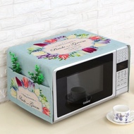 A/💖Microwave Oven Cover Towel Microwave Oven Cover Household Oven Dustproof Cover Cloth Universal Cotton Linen Fabric Mi