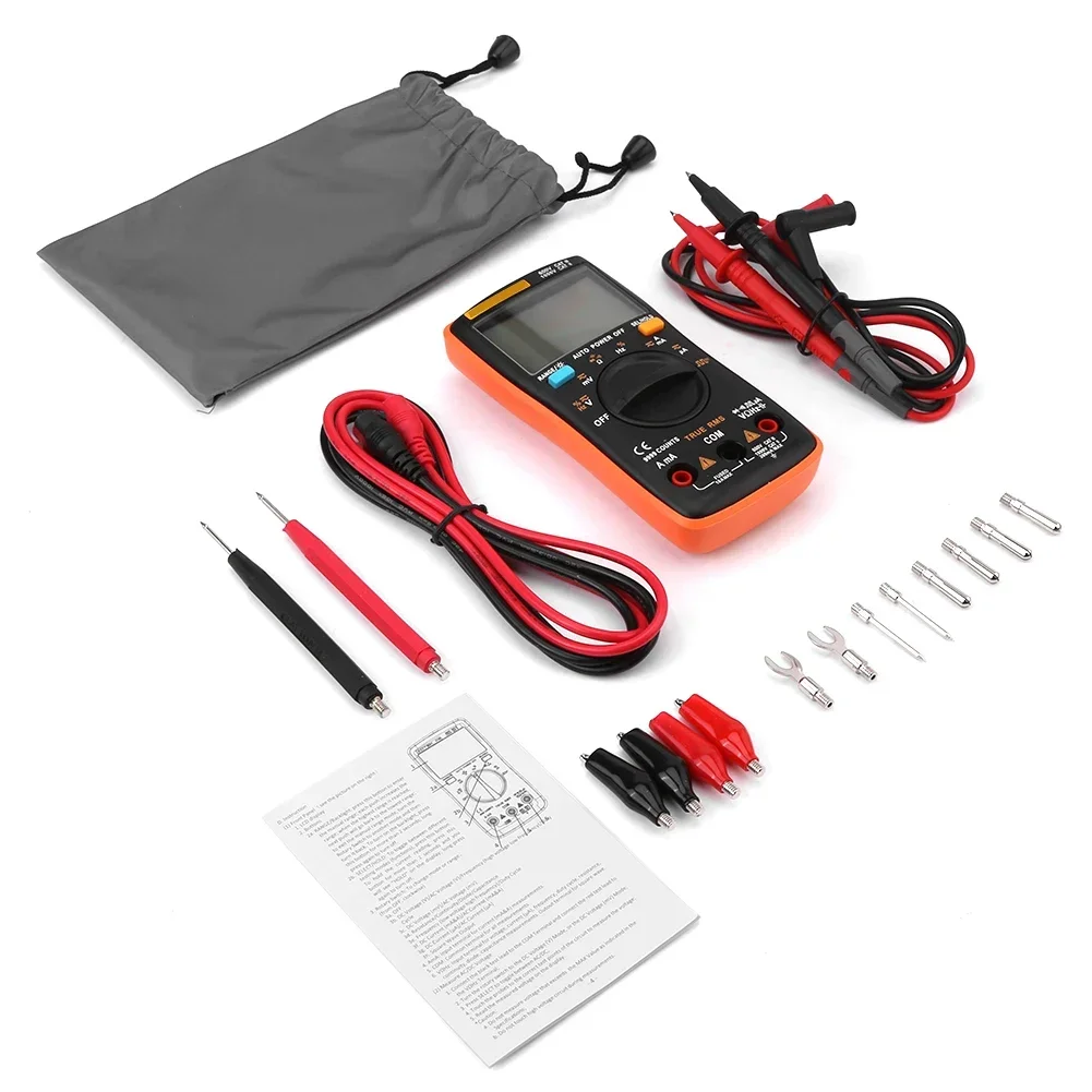 ANENG AN8008 True RMS Digital Multimeter AC DC Voltage Ammeter Current Ohm Meter Current Meter Volt