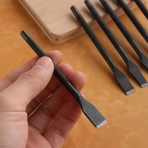 3/5/6/8/10/12mm Leathercraft Tool Slot Punches Flat Tip Straight Punch Hollow Cutter DIY Hand Work L
