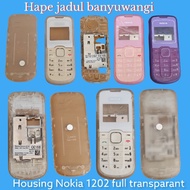 Housing fullset Nokia 1202 transparent casing kesing fulset