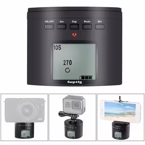360° Automatic Rotation Photography Delay Gimbal For GoPro Hero 11 10 9 8 7 Max Insta360 ONE R X2 X 