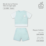 LAPOMME 2025 - Set short sleeve La Pomme Sweet Dream - 09A -6M 9M 12M 18M 3Y 4Y 5Y- NV.T10B - 09C - 