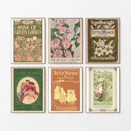 The Secret Garden Vintage Book Cover Poster Garden Prints Pride and Prejudice Canvas Painting Wall A