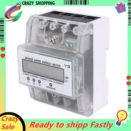 3 Phase 4 Wire Energy Meter 220/380V 20-80A Energy Consumption KWh Meter Rail Installation Digital E
