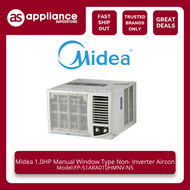 Midea 1.0 HP Manual Window Type Non-Inverter Aircon FP-51ARA010HMNV-N5