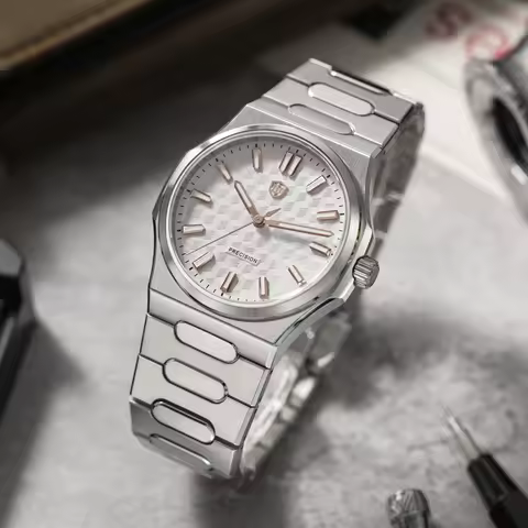 Watchdives WD0016B VH31 Sweep Quartz Watch MUSOU Super Black Dial Sapphire Crystal BGW9 Lume 100M Wa