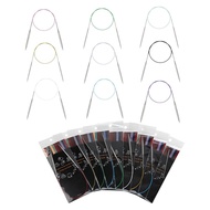 9Pcs Circular Knitting Needles Set 40-Inch (100cm) Stainless Steel Knitting Needles 9 Sizes for Begi