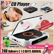 NEW Portable CD Player With Speaker 1200mAh Built-in Battery Wireless Bluetooth Audio CD Player for Student HiFi Speaker