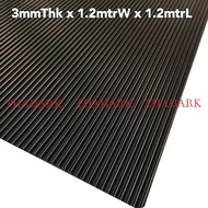 Ribbed Rubber Mat, Size: 3mm x 1.2mtrW x 1.2mtrL,Corrugated Rubber Mat,Anti Slip Rubber Mat,Rubber M
