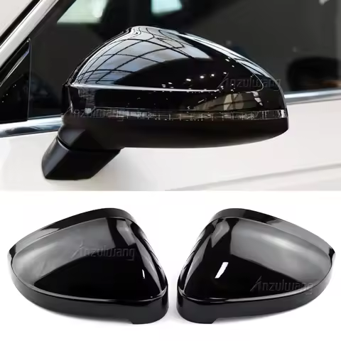 For Audi A4 S4 B9 A5 S5 RS4 Piano Black and carbon fiber black Mirror Cover Rearview Side Mirror Cap