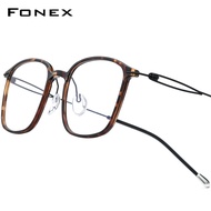 FONEX กรอบแว่นอัลลอยด์สำหรับผู้ชายผู้หญิงแว่นตาไร้กรอบน้ำหนักเบาสไตล์เกาหลีแว่นตาไร้น็อต2022ใหม่ปี F