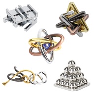 5 pcs IQ Test Puzzle Brain Teaser Metal Wire Puzzles Mind Game Educational Toys High Difficulty Dise