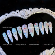 Nail box with Chinese lotus koi fish design - beautiful lotus koi fish fake nails