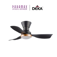 Deka CONCEPT MINI LED 34" 3 Blades DC Motor Ceiling Fan with 3 Color LED Light - Magnesium / Matt White