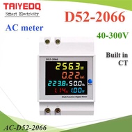 D52-2066 AC Power Meter 40-300V 0-100A Din Rail Mount Type