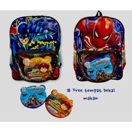 Spiderman Batman Kindergarten Backpack for Boys beg sekolah budak lelaki