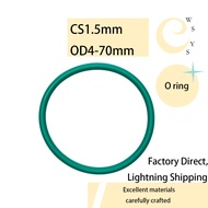 [WSYS] O-Ring Green O-Ring FKM Sealing Ring (CS1.5mm * OD4-70mm OO1)