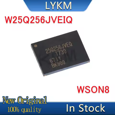 5-10/PCS New Original W25Q256JVEIQ W25Q256JVEQ 25Q256JVEQ SON8 Memory chip 32MB 256Mbit memory In St