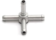 6Q0121619 Engine Coolant Hose Connector Flange T-shaped Four-Way STD Replacement For Audi A3 VW Golf